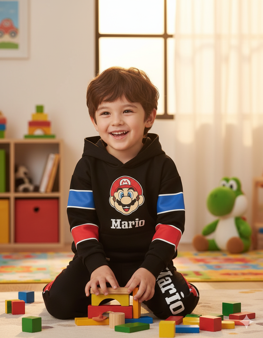 CONJUNTO SUDADERA MARIO NEGRA