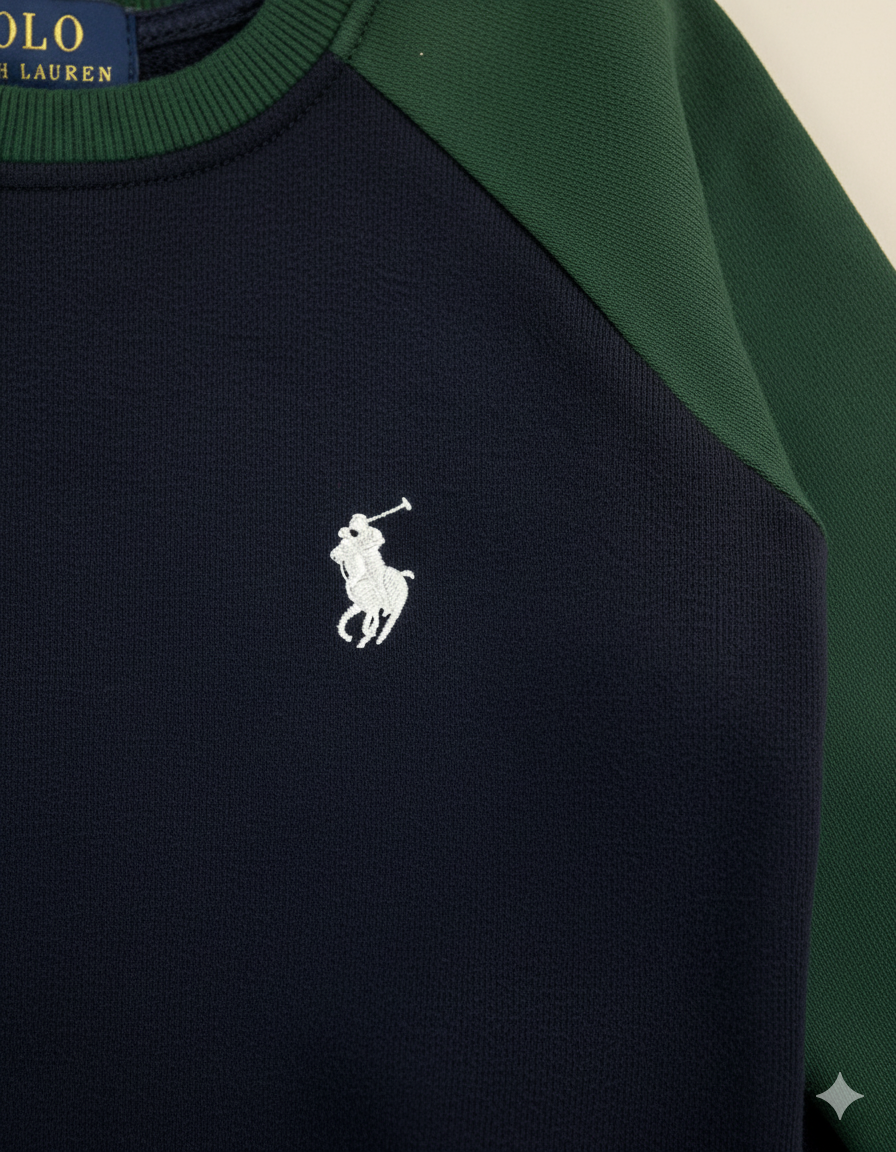 CONJUNTO SUDADERA POLO VERDE AZUL