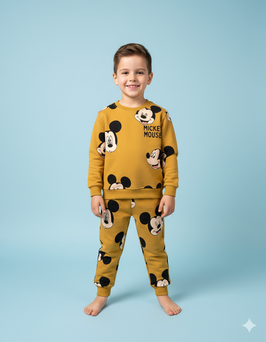 CONJUNTO SUDADERA MICKEY AMARILLA