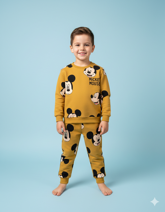 CONJUNTO SUDADERA MICKEY AMARILLA