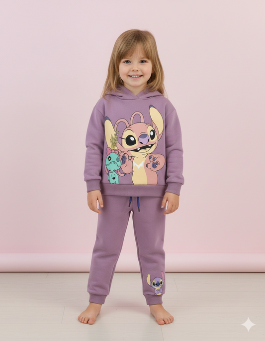 CONJUNTO SUDADERA STITCH LILA