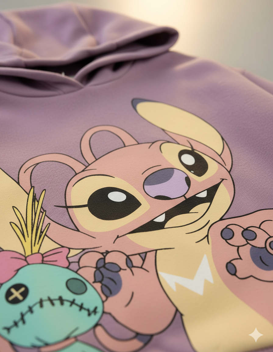 CONJUNTO SUDADERA STITCH LILA