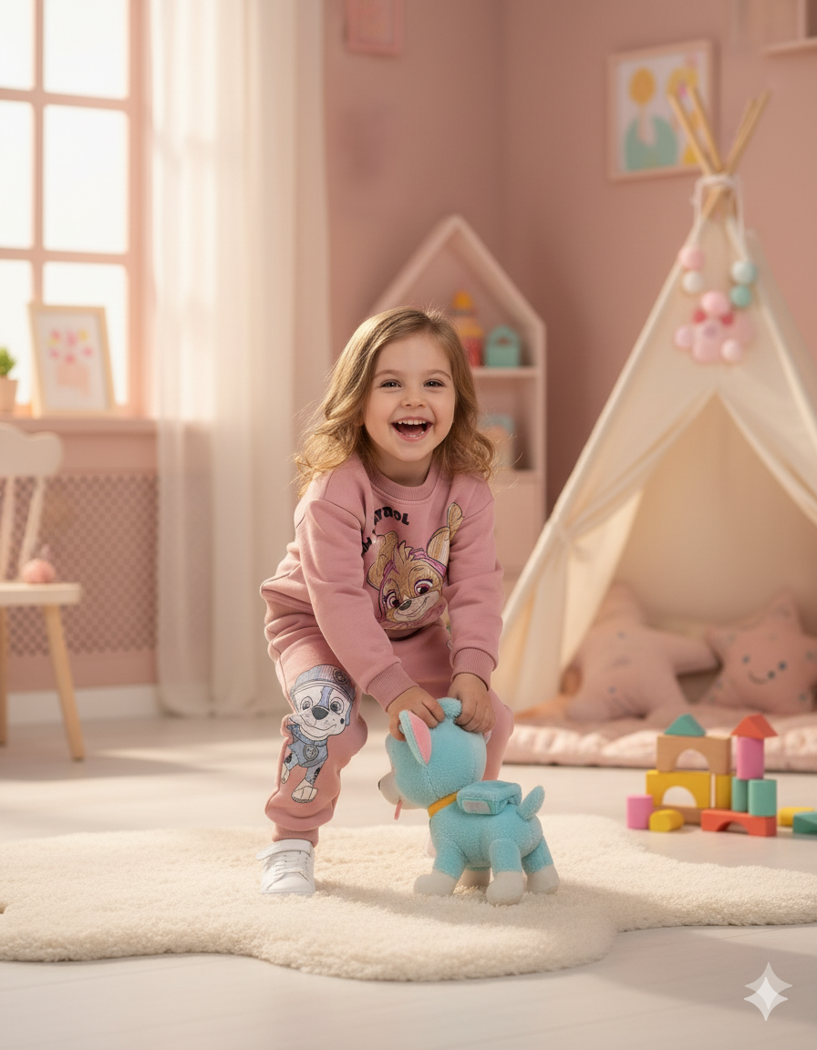 CONJUNTO SUDADERA PAW PATROL ROSA