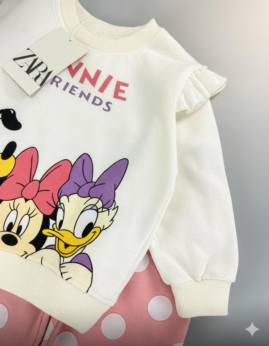 CONJUNTO SUDADERA MINNIE PANTALON PUNTOS
