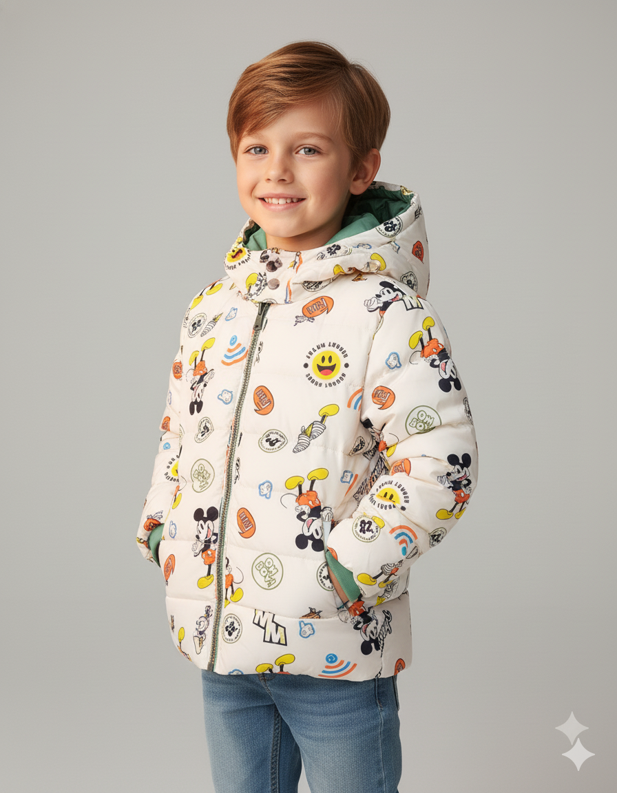 CHAQUETA IMPORTADA MICKEY BLANCA PREMIUM