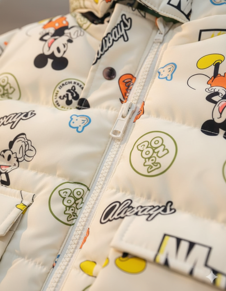 CHAQUETA IMPORTADA MICKEY BLANCA PREMIUM