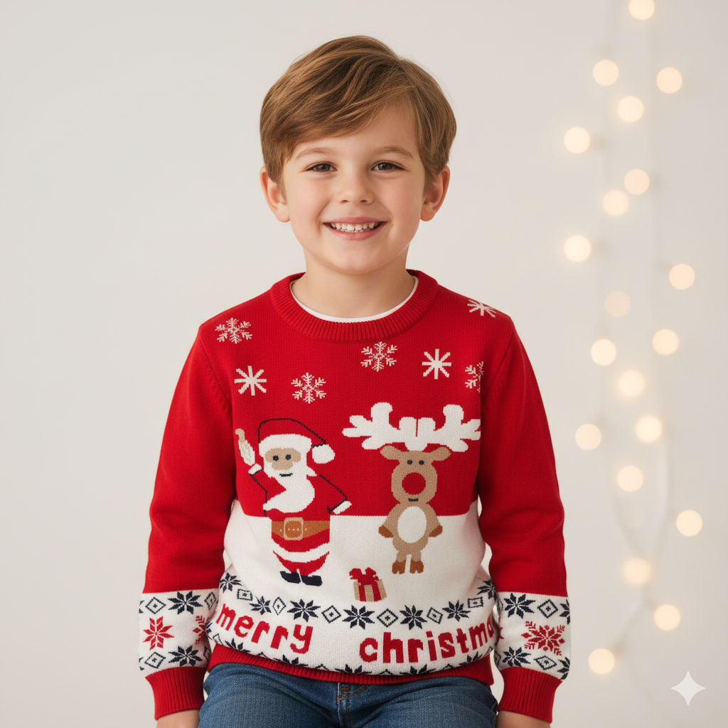 SACO NAVIDEÑO SANTA & RENO MERRY CHRYSTMAS