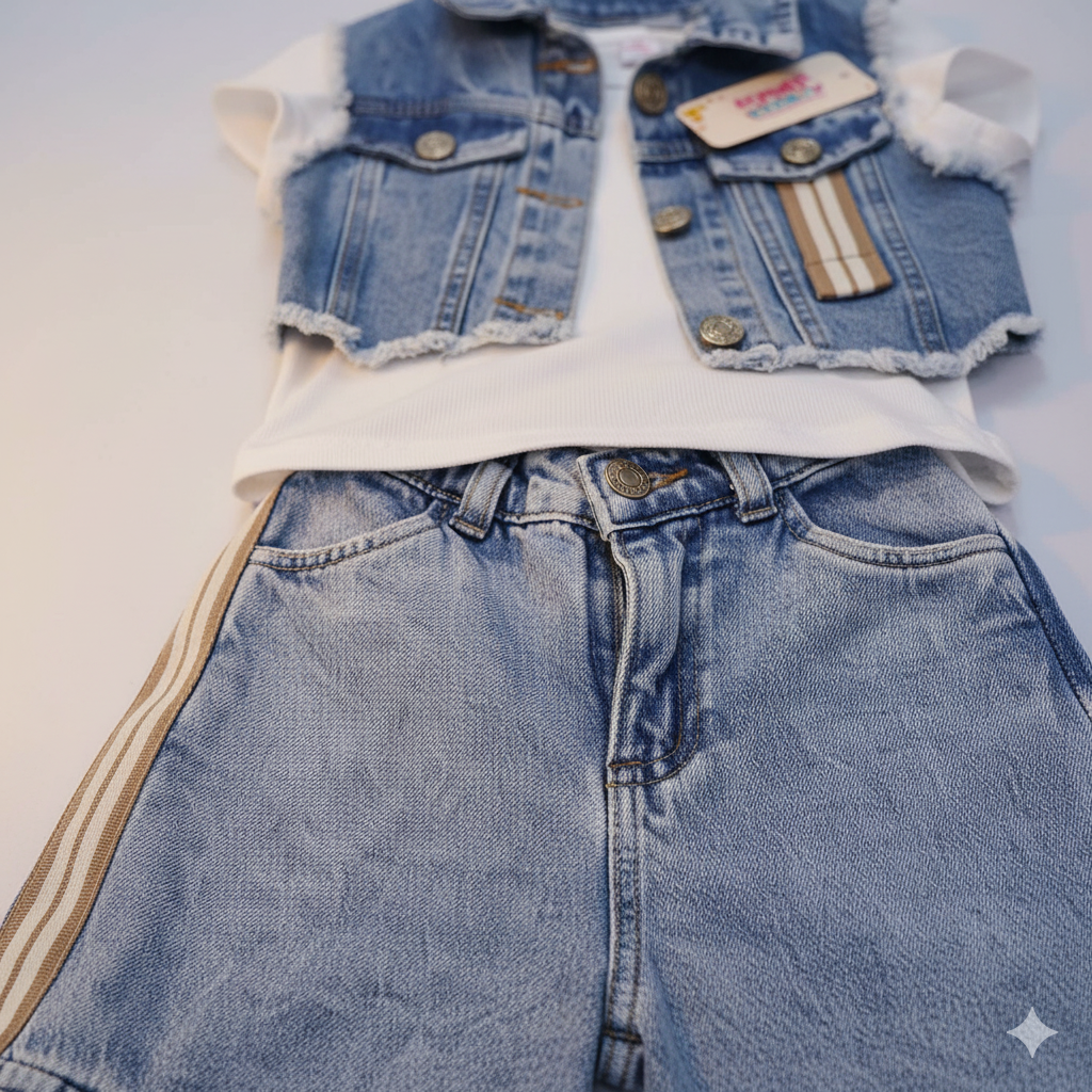 CONJUNTO 3 PIEZAS JEAN CHALECO