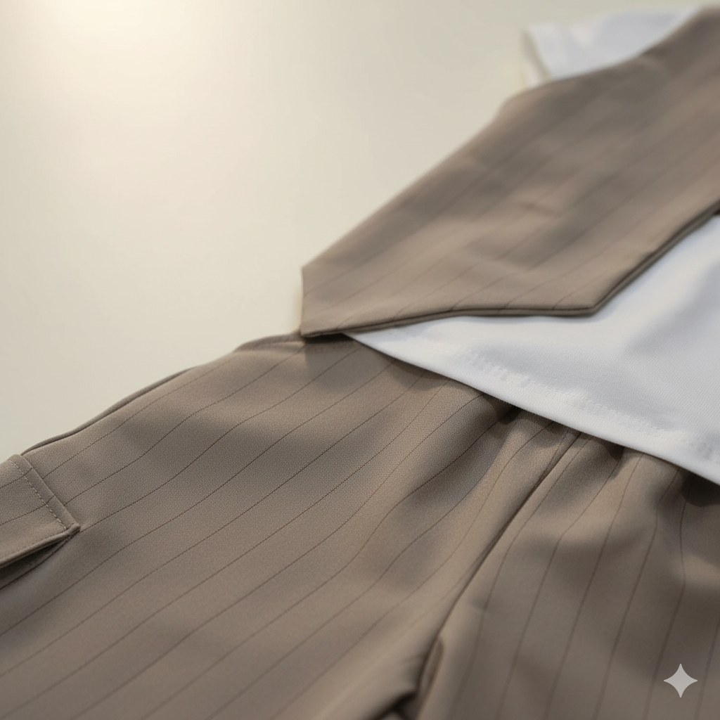 CONJUNTO 3 PIEZAS  CHALECO BEIGE