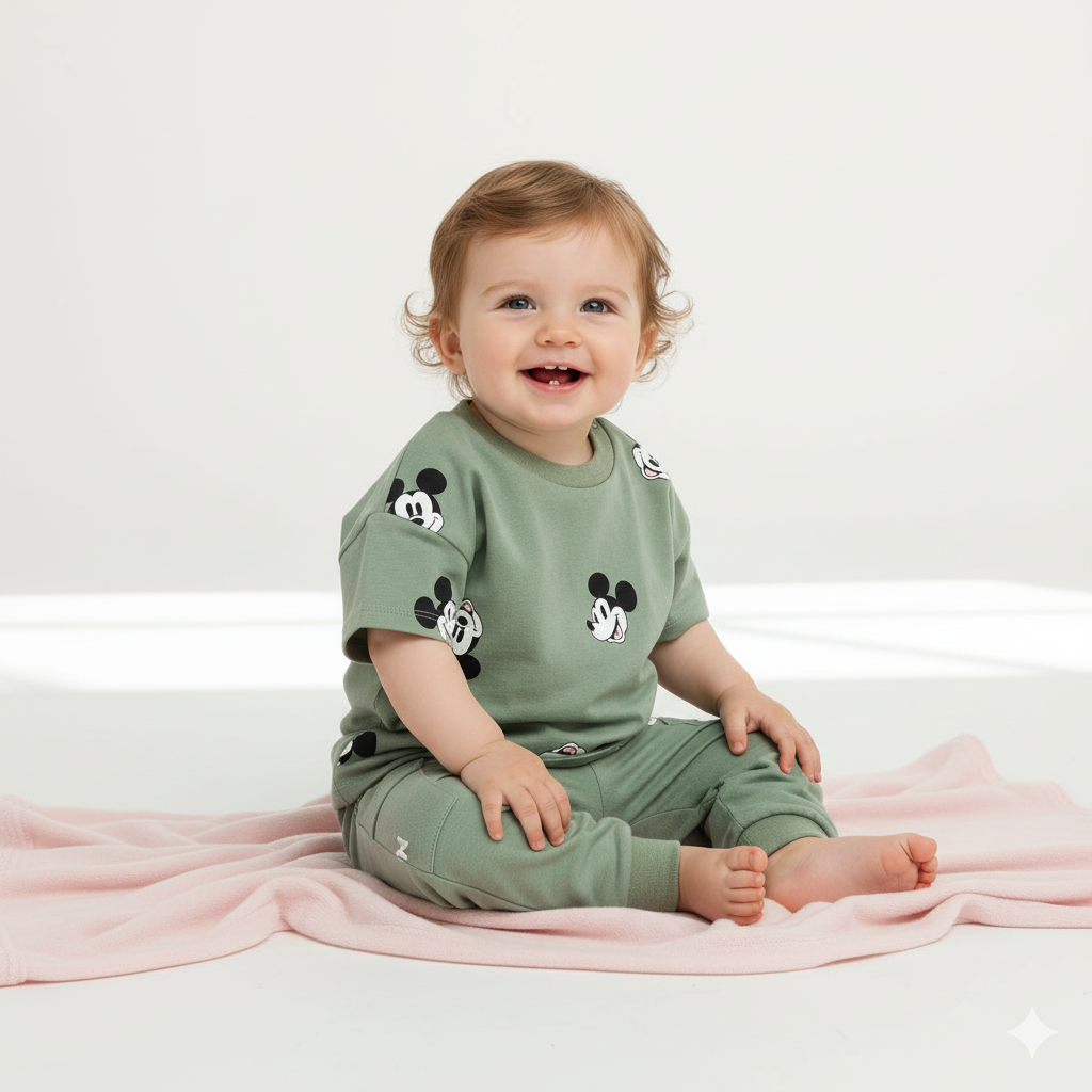 CONJUNTO IMPORTADO MICKEY VERDE