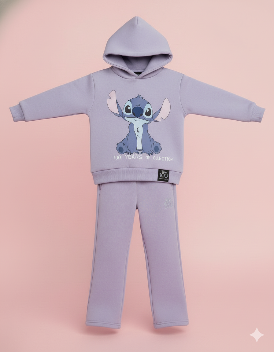 CONJUNTO SUDADERA STITCH LILA