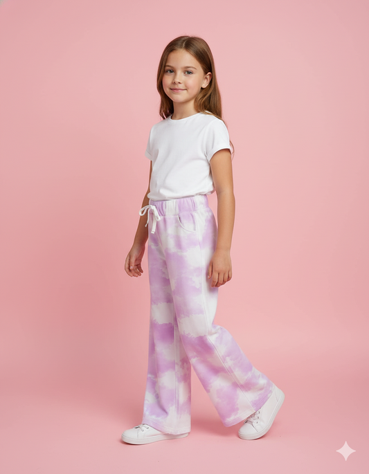 PANTALÓN TIE DYE LILA PARA NIÑA