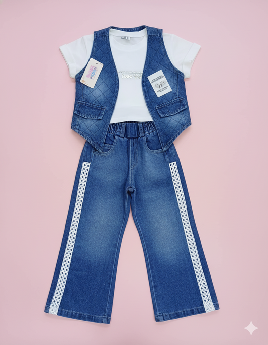 CONJUNTO 3 PIEZAS JEAN CHALECO MEDELLIN
