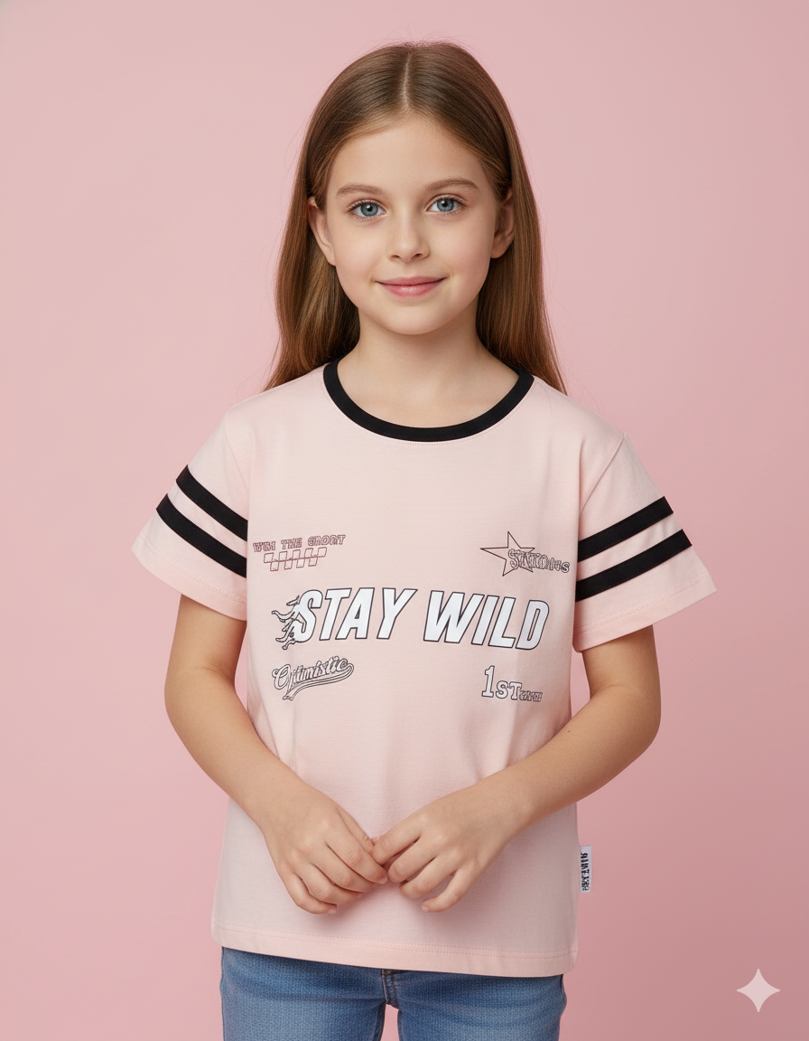 CAMIISETA ROSADA STAY WILD