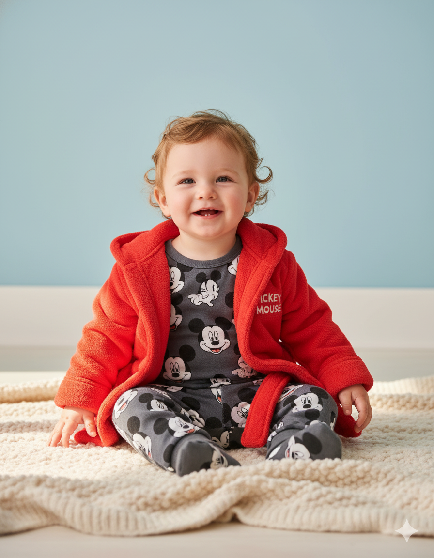 PIJAMA IMPORTADA 3 PIEZAS MICKEY MOUSE