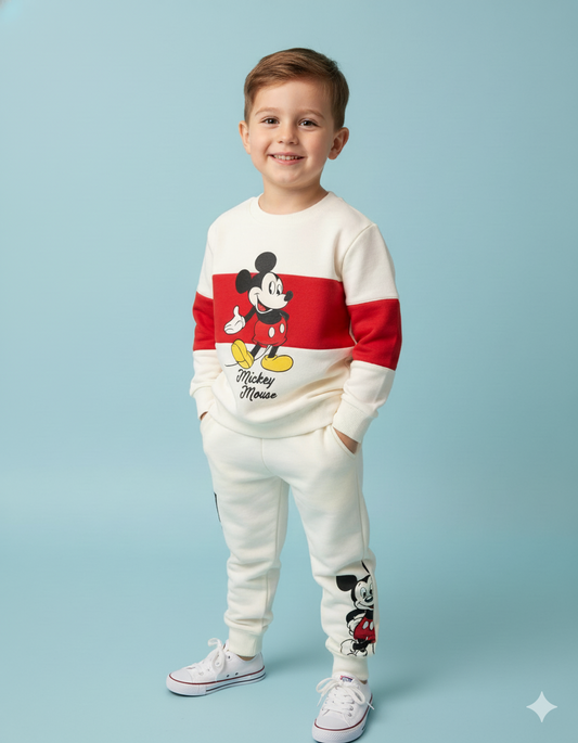 CONJUNTO SUDADERA MICKEY BLANCA