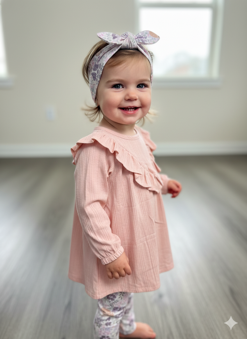 CONJUNTO 3 PIEZAS BLUSON ROSADO