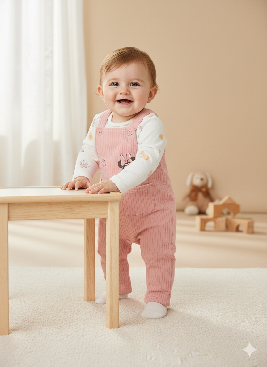 OVEROL ROSA MINNIE MOISE