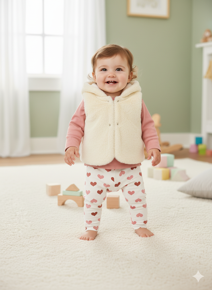 CONJUNTO 3 PIEZAS CHALECO BEIGE