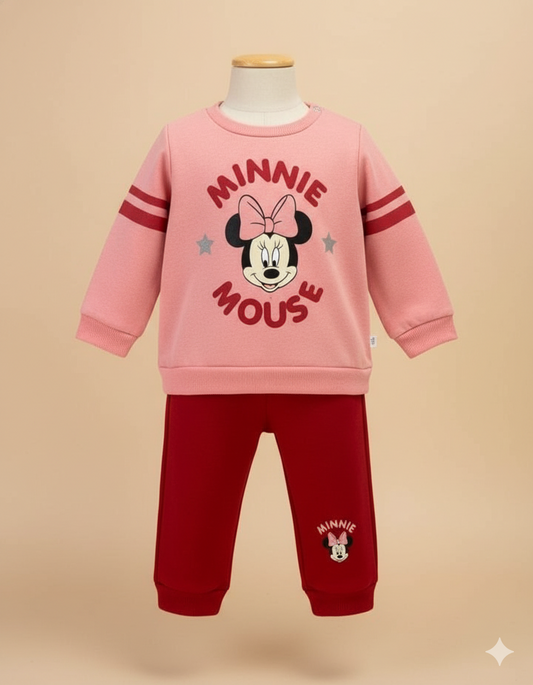 CONJUNTO IMPORTADO DISNEY BUZO ROSA+ LEGGINGS MINNIE