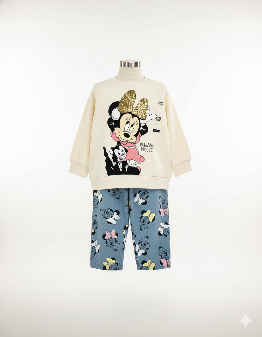 CONJUNTO IMPORTADO BUSO Y JEAN MINNIE MOUSE