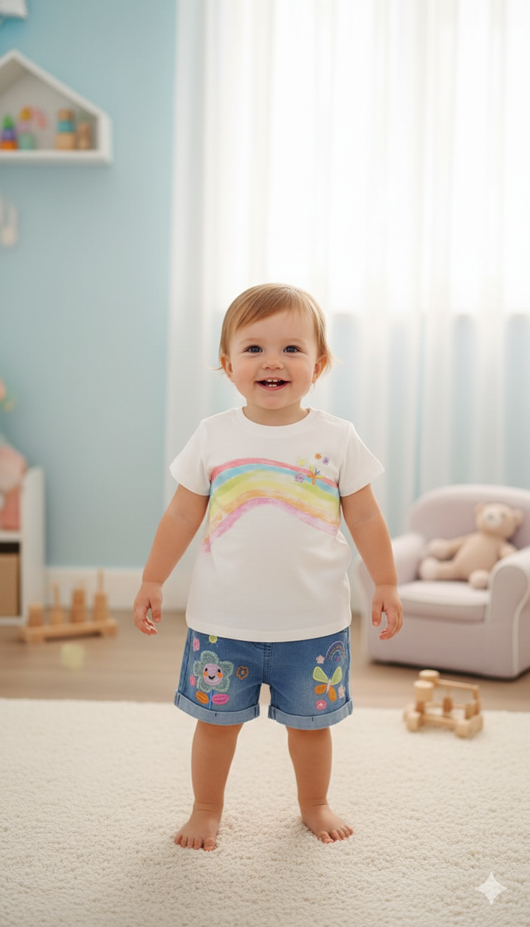 CONJUNTO IMPORTADO SHORT ARCOIRIS