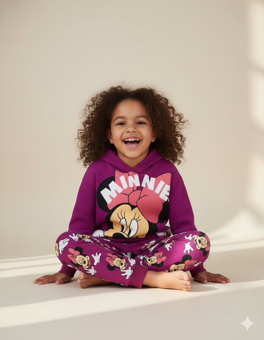 CONJUNTO SUDADERA MINNIE MORADA