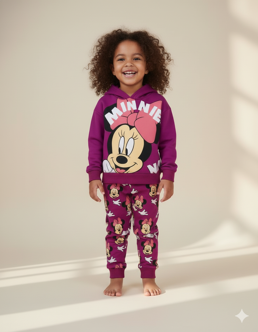 CONJUNTO SUDADERA MINNIE MORADA