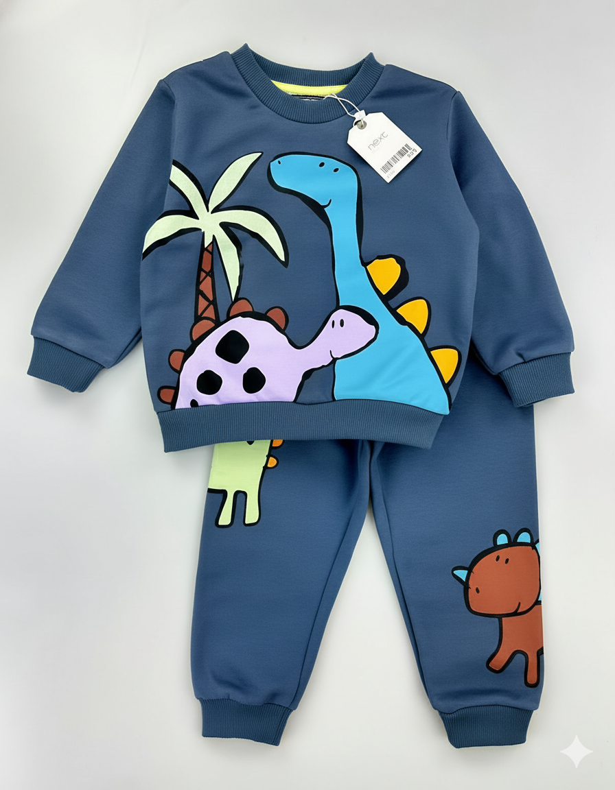 CONJUNTO SUDADERA DINO AZUL