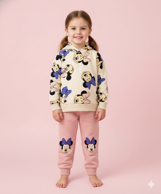 CONJUNTO SUDADERA MINNIE CAMEL ROSA