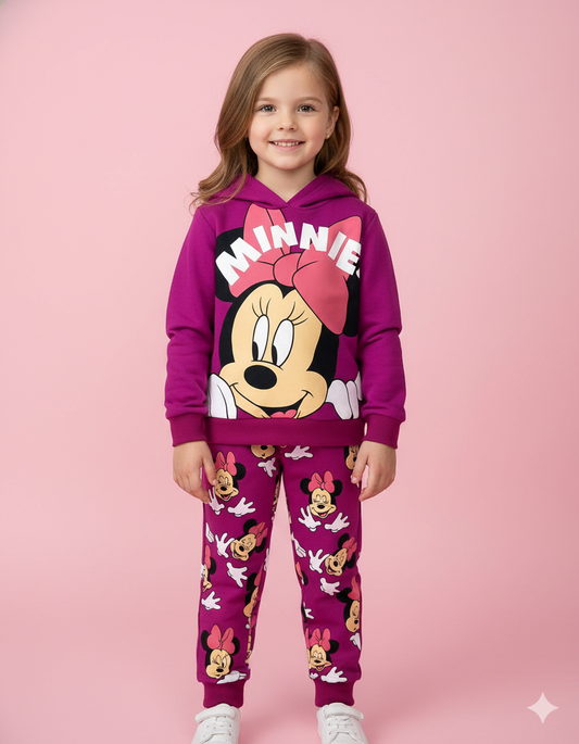 CONJUNTO SUDADERA MINNIE MORADA