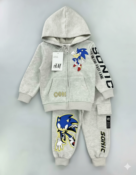 CONJUNTO SUDADERA SONIC GRIS
