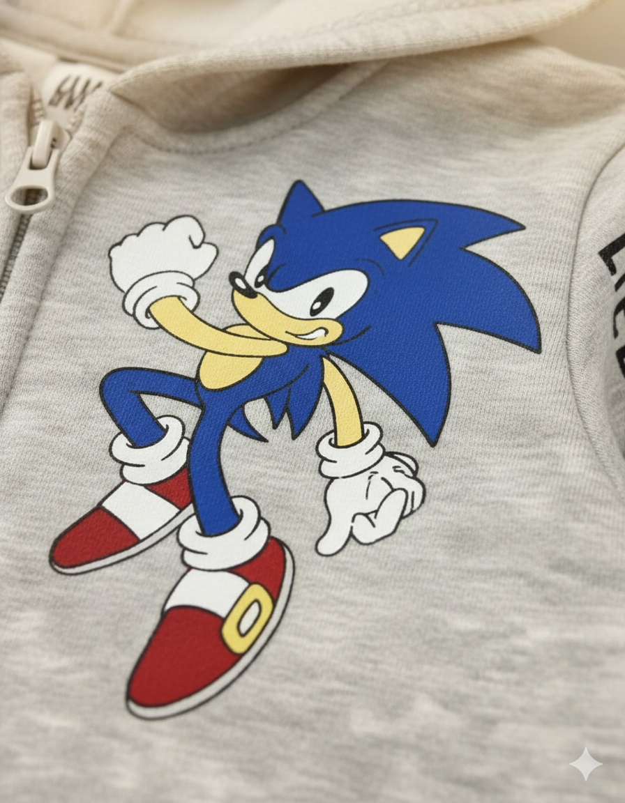 CONJUNTO SUDADERA SONIC GRIS