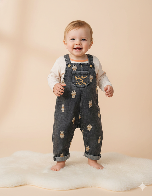 CONJUNTO IMPORTADO OVEROL JEAN WINNIE POOH