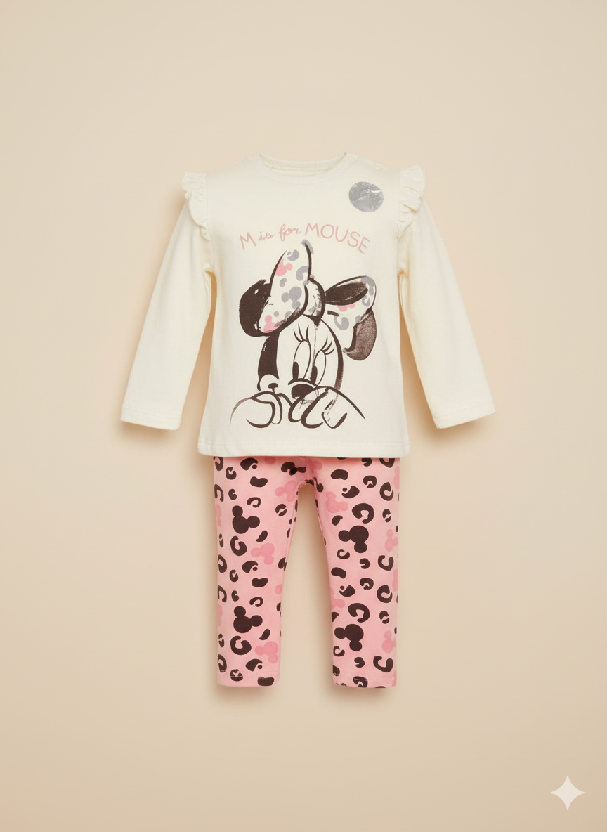 CONJUNTO IMPORTADO DISNEY BUZO + LEGGINGS MINNIE PRINT
