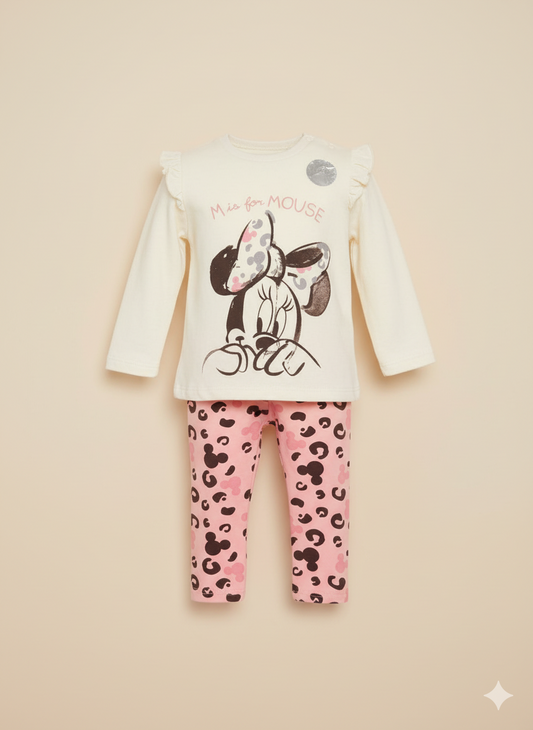 CONJUNTO IMPORTADO DISNEY BUZO + LEGGINGS MINNIE PRINT