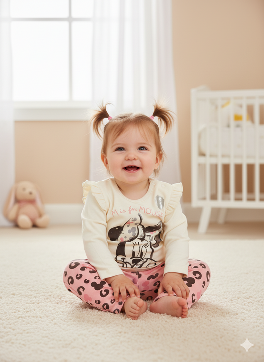 CONJUNTO IMPORTADO DISNEY BUZO + LEGGINGS MINNIE PRINT