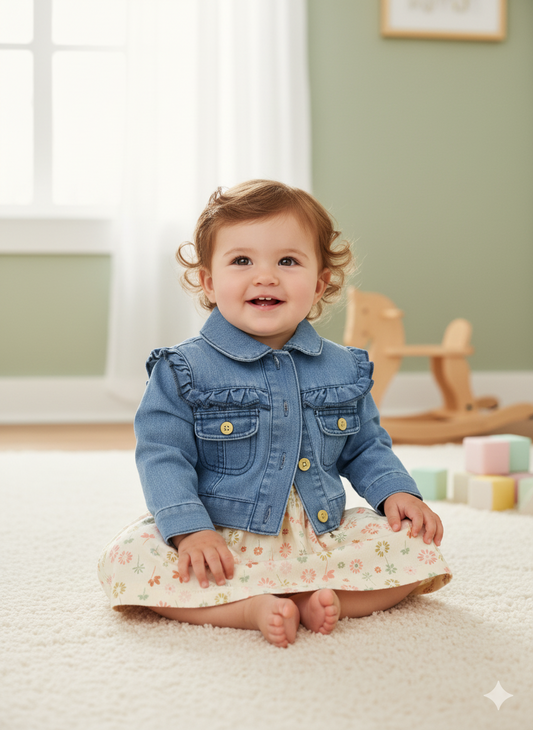 CONJUNTO IMPORTADO VESTIDO + CHAQUETA JEAN