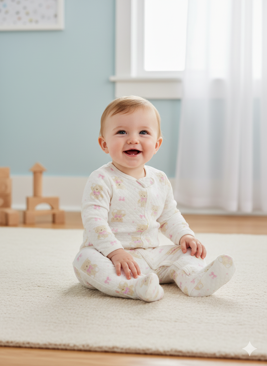 CONJUNTO 3 PIEZAS PIJAMA BODDIE Y BABERO