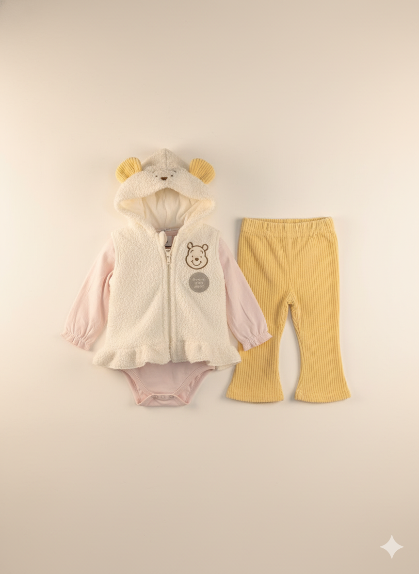 CONJUNTO IMPORTADO WINNIE POOH 3 PIEZAS