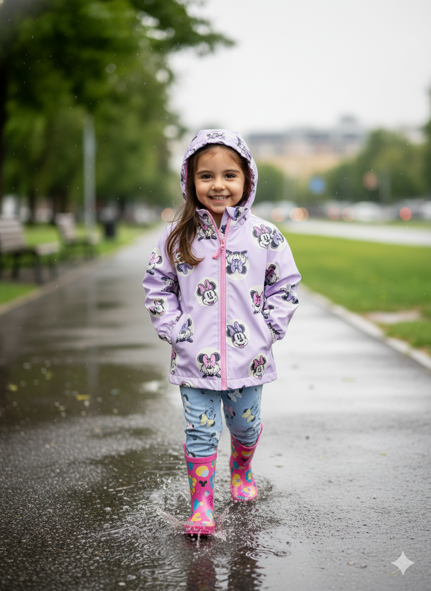 CHAQUETA IMPORTADA IMPERMEABLE MINNIE MOUSE