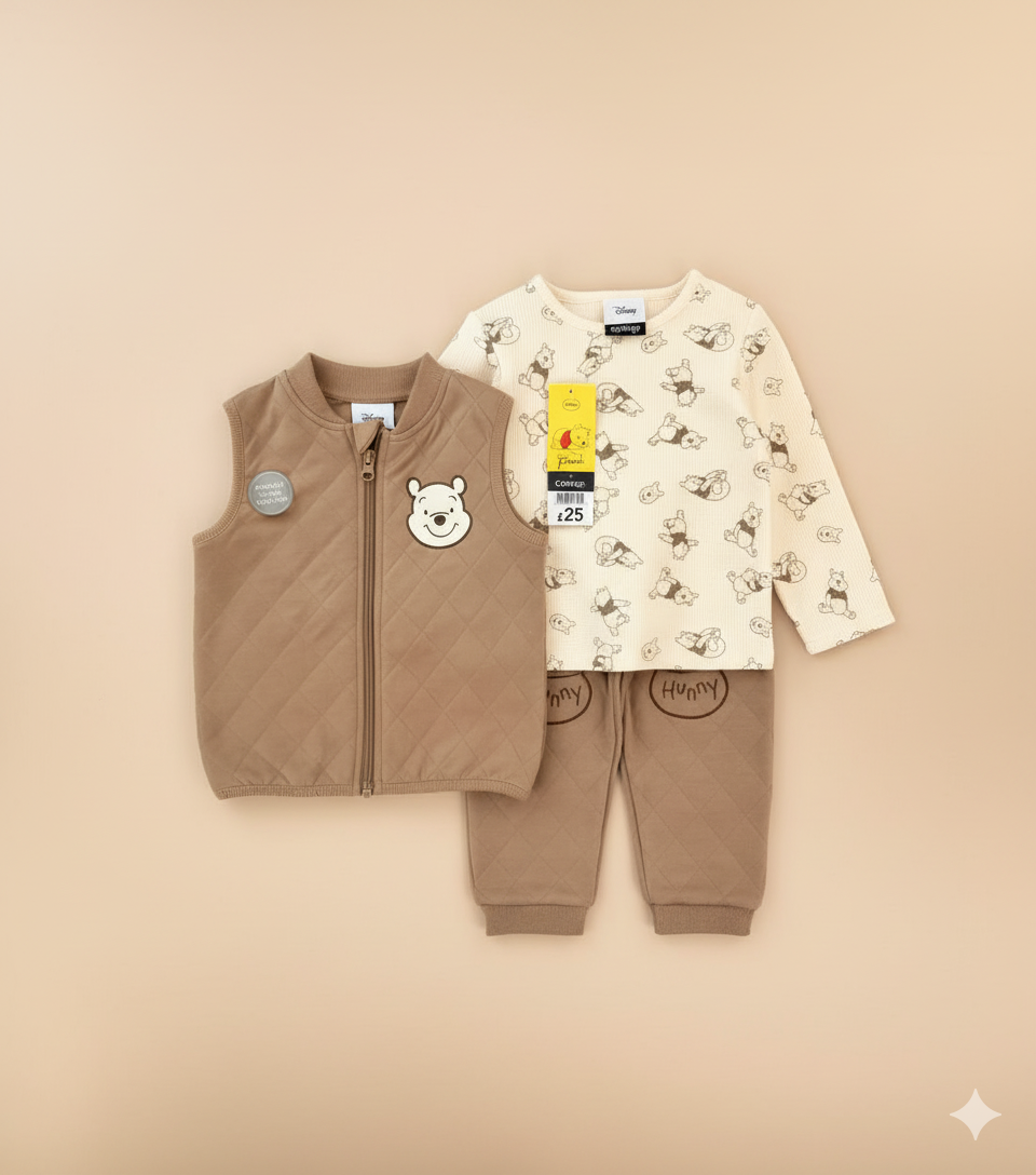 CONJUNTO IMPORTADO WINNIE POOH 3 PIEZAS