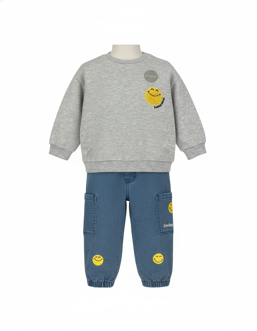 CONJUNTO IMPORTADO 2 PIEZAS CARITA FELIZ