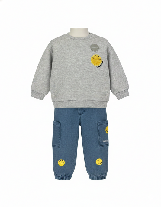 CONJUNTO IMPORTADO 2 PIEZAS CARITA FELIZ