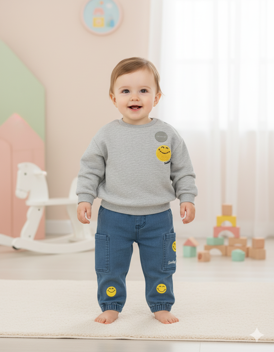 CONJUNTO IMPORTADO 2 PIEZAS CARITA FELIZ