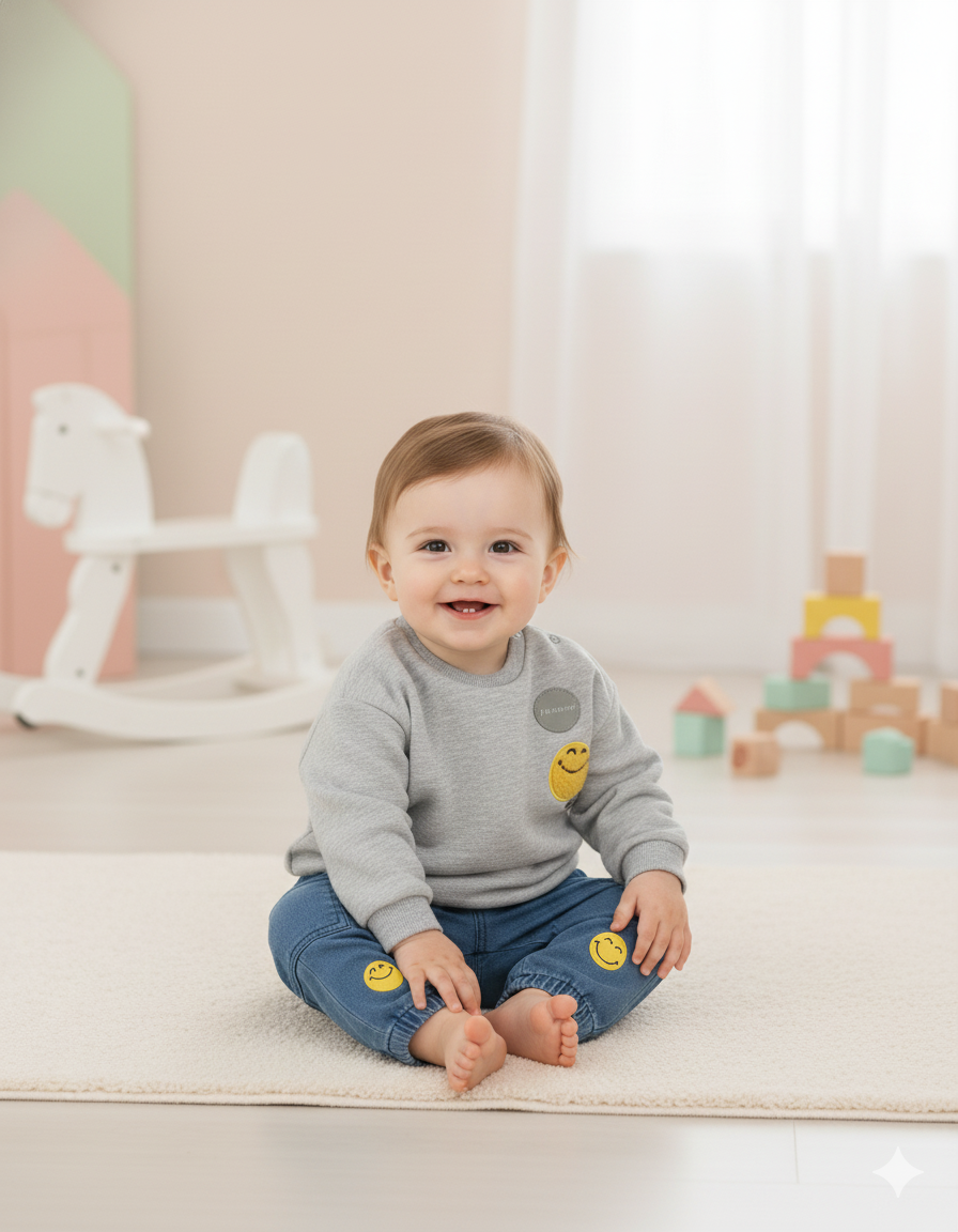 CONJUNTO IMPORTADO 2 PIEZAS CARITA FELIZ