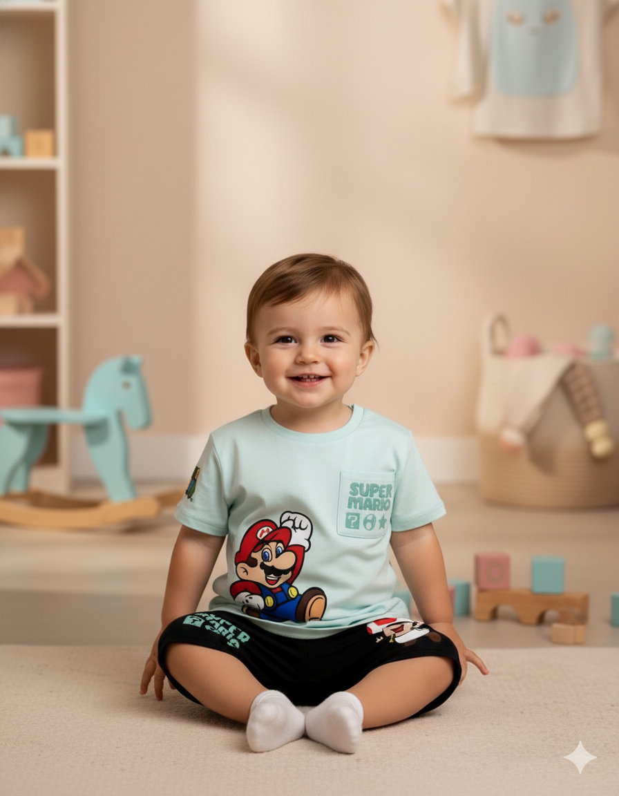 CONJUNTO IMPORTADO 2 PIEZAS MARIO