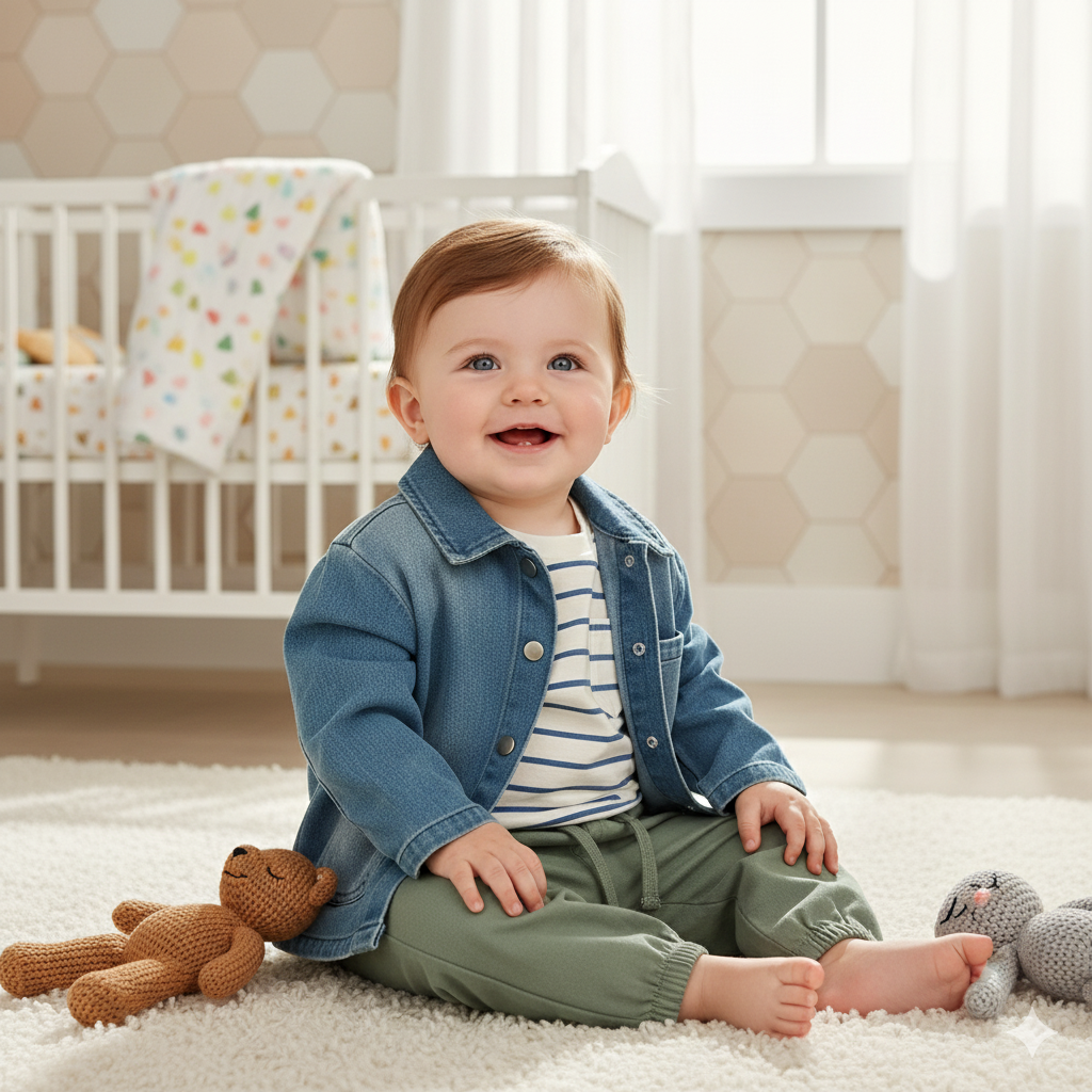 CONJUNTO IMPORTADO 3 PIEZAS CAMISA JEAN
