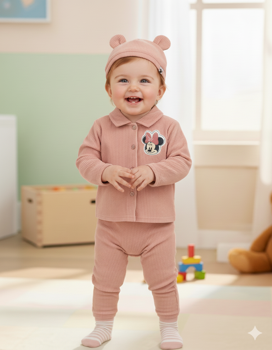 CONJUNTO IMPORTADO MINNIE MOUSE 5 PIEZAS ROSA