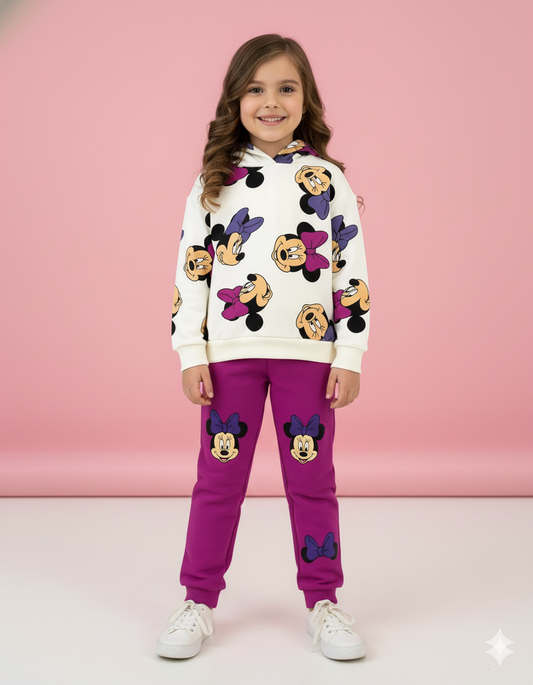 CONJUNTO SUDADERA MINNIE PANTALÓN MORADO
